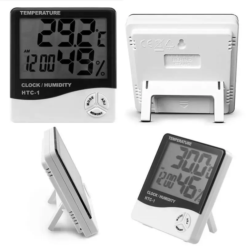 LCD Digital Indoor Thermometer Hygrometer Room Temperature Humidity Gauge Clock Thermo-Hygrometer With Max Min Value Display
LCD Digital Indoor Thermometer Hygrometer Room Temperature Humidity Gauge Clock Thermo-Hygrometer With Max Min Value Display