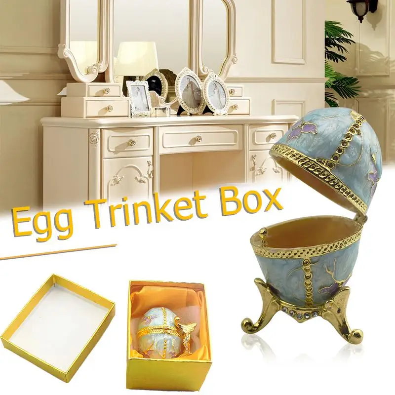 Car Ornament Russian Faberge Egg Jewelry Tinket Box Egg Figurine Metal Craft Gift Christmas Valentine's Day Birthday Gifts Case
Car Ornament Russian Faberge Egg Jewelry Tinket Box Egg Figurine Metal Craft Gift Christmas Valentine's Day Birthday Gifts Case