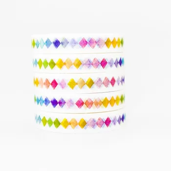 Colored Diamond Pattern Washi masking tape sticky color decorative tape set DIY decoration office stationery scrapbook 1PCS
Colored Diamond Pattern Washi masking tape sticky color decorative tape set DIY decoration office stationery scrapbook 1PCS