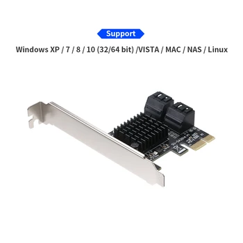 PCIE to SATA Card PCI-E Adapter PCI Express to SATA3.0 Expansion Card 4Port SATA III 6G for SSD HDD Expansion PCI E Adapter
PCIE to SATA Card PCI-E Adapter PCI Express to SATA3.0 Expansion Card 4Port SATA III 6G for SSD HDD Expansion PCI E Adapter