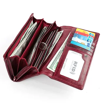 New Long Wallet Women Purses Fashion Oil Cow Leather Wallet Coin Purse Card Holder Wallets Female High Quality Clutch Money Bag
New Long Wallet Women Purses Fashion Oil Cow Leather Wallet Coin Purse Card Holder Wallets Female High Quality Clutch Money Bag