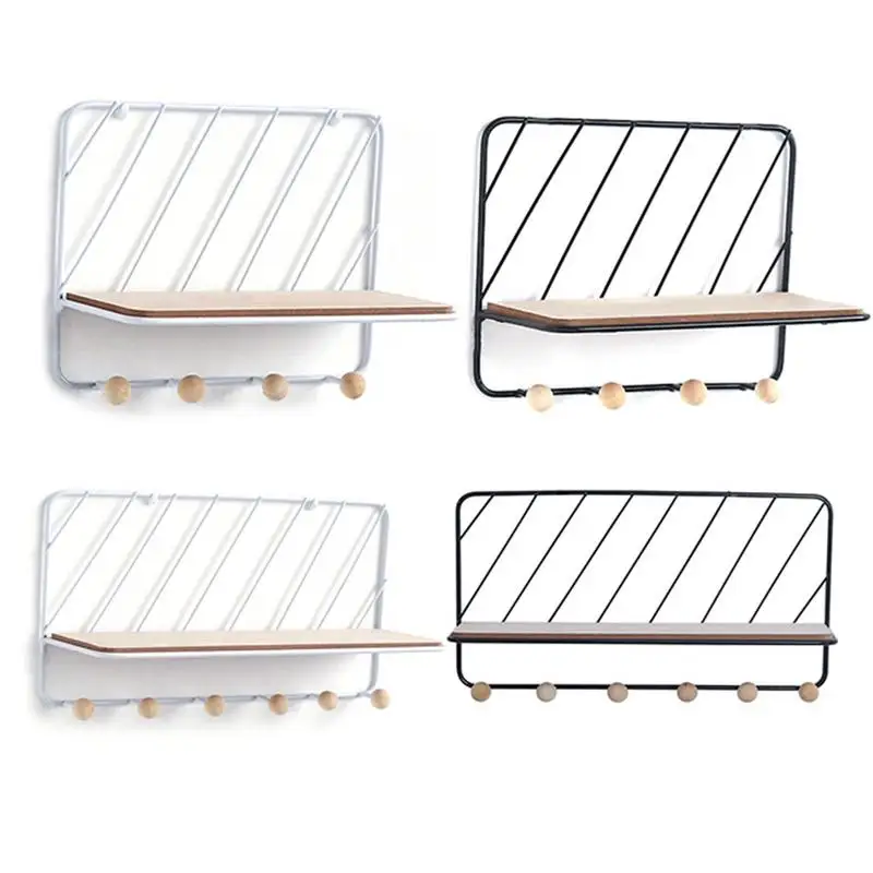 Practical Bedroom Living Storage Racks Household Wrought Iron Wall Mounted Shelf Coat Hooks For Room Bags Umbrella Keys Simple
Practical Bedroom Living Storage Racks Household Wrought Iron Wall Mounted Shelf Coat Hooks For Room Bags Umbrella Keys Simple