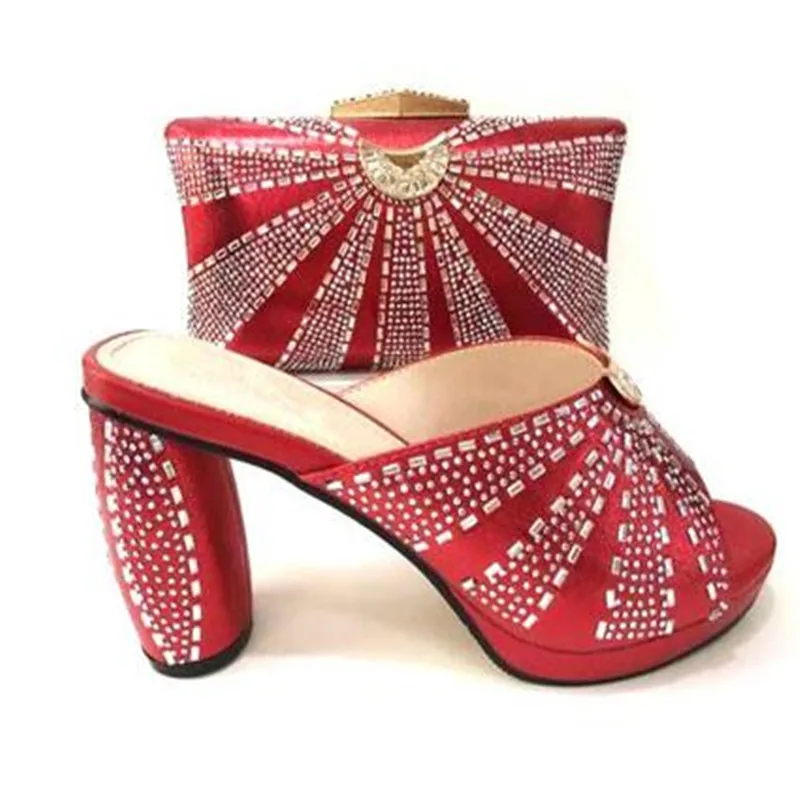 RED Shoe and Bag Italian Design Set Decorated with Rhinestone African Wedding Shoes and Bag Nigerian Women Shoes SVG1-27
RED Shoe and Bag Italian Design Set Decorated with Rhinestone African Wedding Shoes and Bag Nigerian Women Shoes SVG1-27