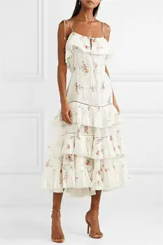 Fashion Women Patchwork High Waist Spaghetti Strap Dress Sleeveless Floral Print Dress Summer Sexy Off Shoulder Maxi Dress 
Fashion Women Patchwork High Waist Spaghetti Strap Dress Sleeveless Floral Print Dress Summer Sexy Off Shoulder Maxi Dress