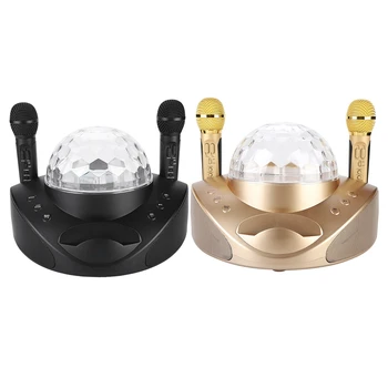 Karaoke Microphone Kit Portable Mini Family KTV Disco Coloured Lights Bluetooth Audio Karaoke Machine Speaker 100-240V EU Plug
Karaoke Microphone Kit Portable Mini Family KTV Disco Coloured Lights Bluetooth Audio Karaoke Machine Speaker 100-240V EU Plug