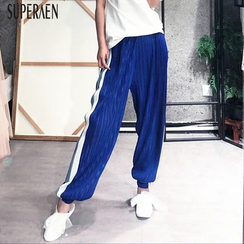 SuperAen 2019 Summer New Casual Pants Women Wild Fashion Elastic Waist Pants Female Chiffon Wide-leg Pants Women
SuperAen 2019 Summer New Casual Pants Women Wild Fashion Elastic Waist Pants Female Chiffon Wide-leg Pants Women