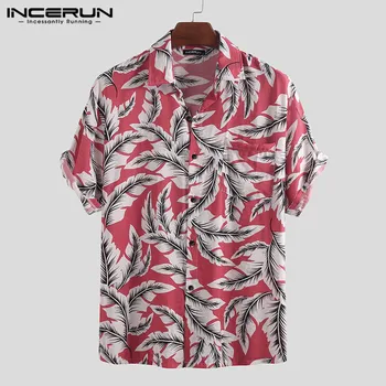 INCERUN Casual Hawaiian Shirt Men Print Short Sleeve Button Pockets Tropical Beach Men Shirts Streetwear Camisa 2020 Plus Size
INCERUN Casual Hawaiian Shirt Men Print Short Sleeve Button Pockets Tropical Beach Men Shirts Streetwear Camisa 2020 Plus Size