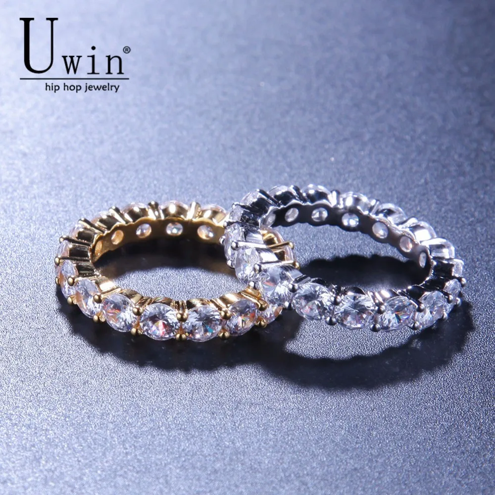 UWIN 4mm CZ Ring 1 Row Full Bling Iced Out Wedding Zircon Hollow Luxury Engagement Fashion Couple Jewelry Gift
UWIN 4mm CZ Ring 1 Row Full Bling Iced Out Wedding Zircon Hollow Luxury Engagement Fashion Couple Jewelry Gift