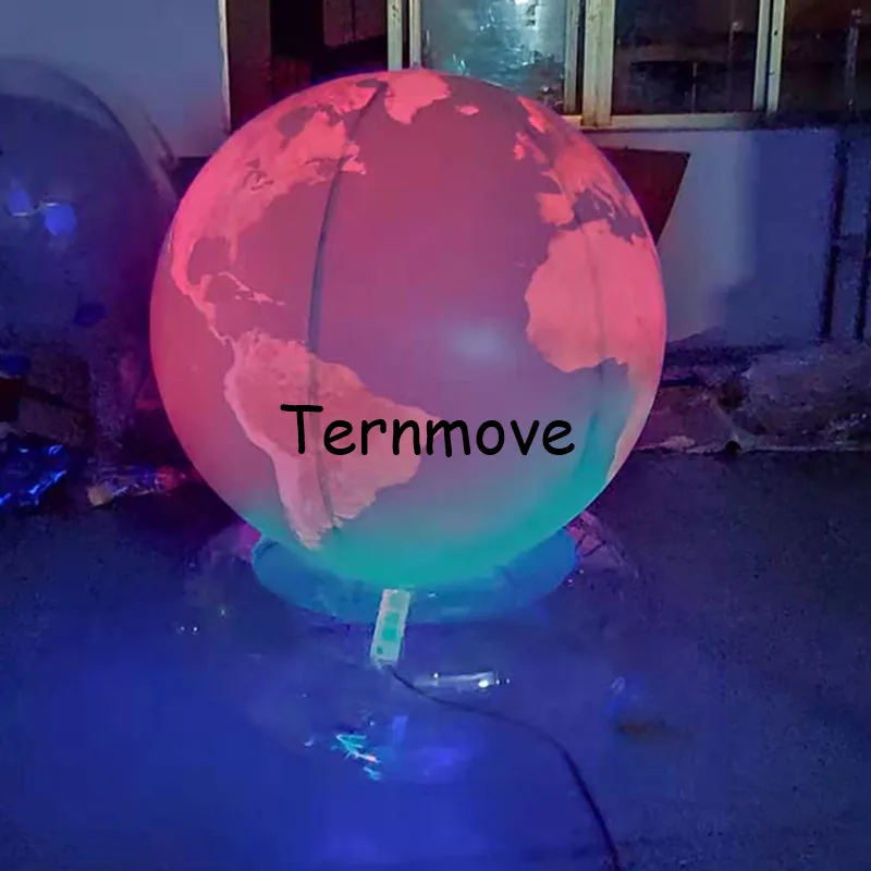 

Giant inflatable led Earth globe balloon lighting earth for advertising Earth globe ball with lights for event promotion