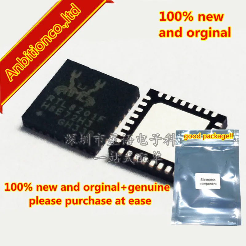 5pcs 100% new original free shipping RTL8201 RTL8201F-VB-CG SINGLE-CHIP/PORT 10/100M ETHERNET PHYCEIVER QFN32 in stock | Компьютеры и
