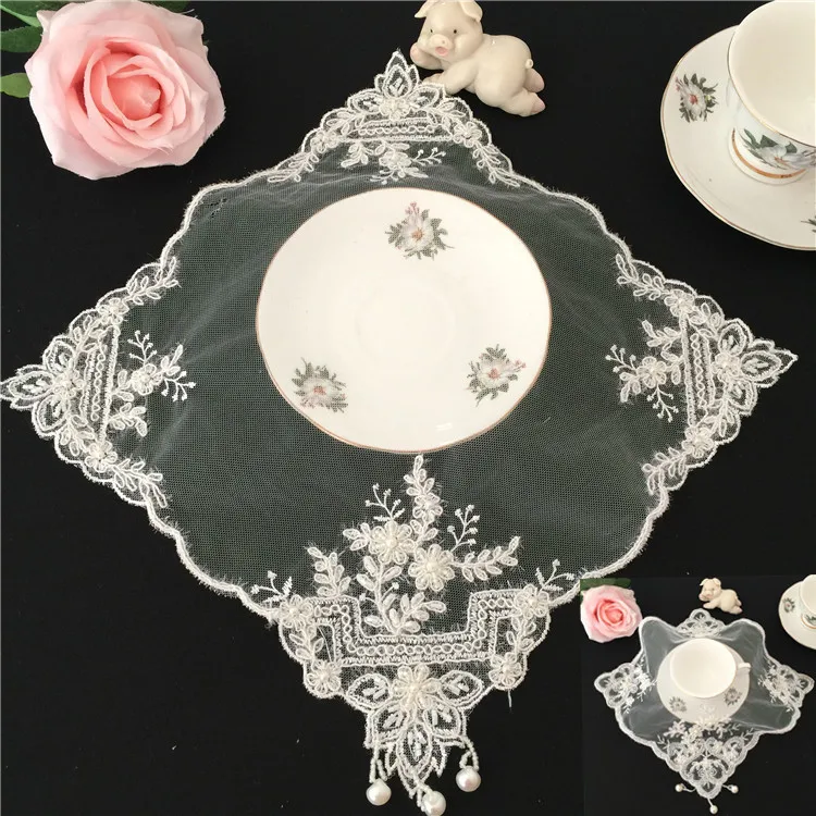 Square 25cm European Style Simple Mesh Lace Handmade Beaded Embroidered Placemat Coaster Vase Pad Phone Cover Towel Decorative
Square 25cm European Style Simple Mesh Lace Handmade Beaded Embroidered Placemat Coaster Vase Pad Phone Cover Towel Decorative