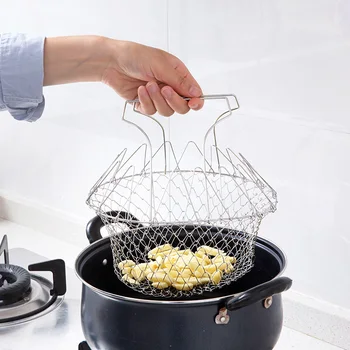 Stainless steel frying filter kitchen drain basket strainer household oil filter net spoon folding filter screen tool
Stainless steel frying filter kitchen drain basket strainer household oil filter net spoon folding filter screen tool