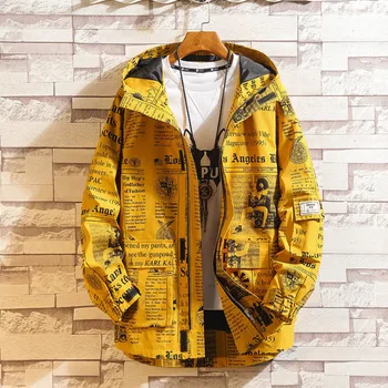 #2904 Bomber Jacket Men Full Letters Printed Hooded Coat Plus Size 4XL 5XL Harajuku High Street Long Windbreaker Multi-Pockets
#2904 Bomber Jacket Men Full Letters Printed Hooded Coat Plus Size 4XL 5XL Harajuku High Street Long Windbreaker Multi-Pockets