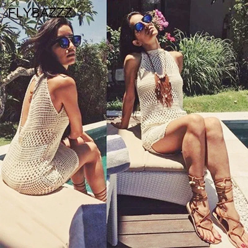 Women Sexy Backless Knitted Retro Mini Beach Dresses For Women Solid Hollow Out Beach Cover Up Loose Casual Party Beach Dresses
Women Sexy Backless Knitted Retro Mini Beach Dresses For Women Solid Hollow Out Beach Cover Up Loose Casual Party Beach Dresses