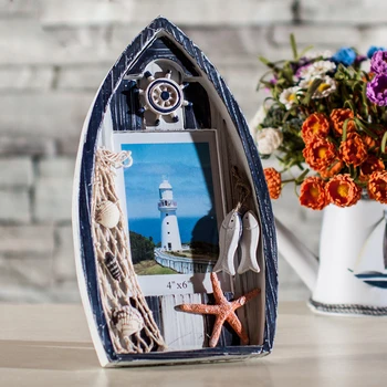 Vintage 6 Inch Blue Wooden Family Photo Frame Mediterranean Style Boat Shape Art Home Decor
Vintage 6 Inch Blue Wooden Family Photo Frame Mediterranean Style Boat Shape Art Home Decor