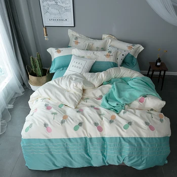 Pineapple embroidery egyptian Cotton Bedding Set king queen bed cover set for girls Bedsheets Duvet quilt Cover set gifts 40
Pineapple embroidery egyptian Cotton Bedding Set king queen bed cover set for girls Bedsheets Duvet quilt Cover set gifts 40