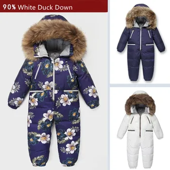 6-10y Children Duck Down Jumpsuits With Real Fur Girl And Boy Down Coat Fleece One-Piece Cotton Clothes Russia Snow Overalls
6-10y Children Duck Down Jumpsuits With Real Fur Girl And Boy Down Coat Fleece One-Piece Cotton Clothes Russia Snow Overalls