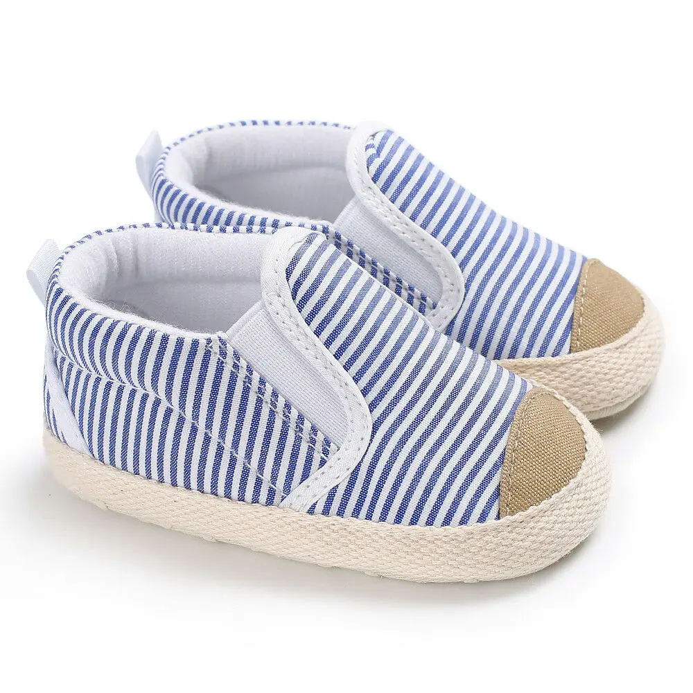 Newborn Baby Kid Cute Girls Boys Anti-slip Socks Cotton Soft-soled Walking Shoes New Arrivals Striped Lovely Canvas Shoes
Newborn Baby Kid Cute Girls Boys Anti-slip Socks Cotton Soft-soled Walking Shoes New Arrivals Striped Lovely Canvas Shoes