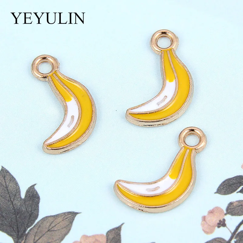 10pcs Fruit Shape Yellow Banana Enamel Charms Alloy Pendants Gold Base Fashion Jewelry Accessories Handmade Neclace
10pcs Fruit Shape Yellow Banana Enamel Charms Alloy Pendants Gold Base Fashion Jewelry Accessories Handmade Neclace