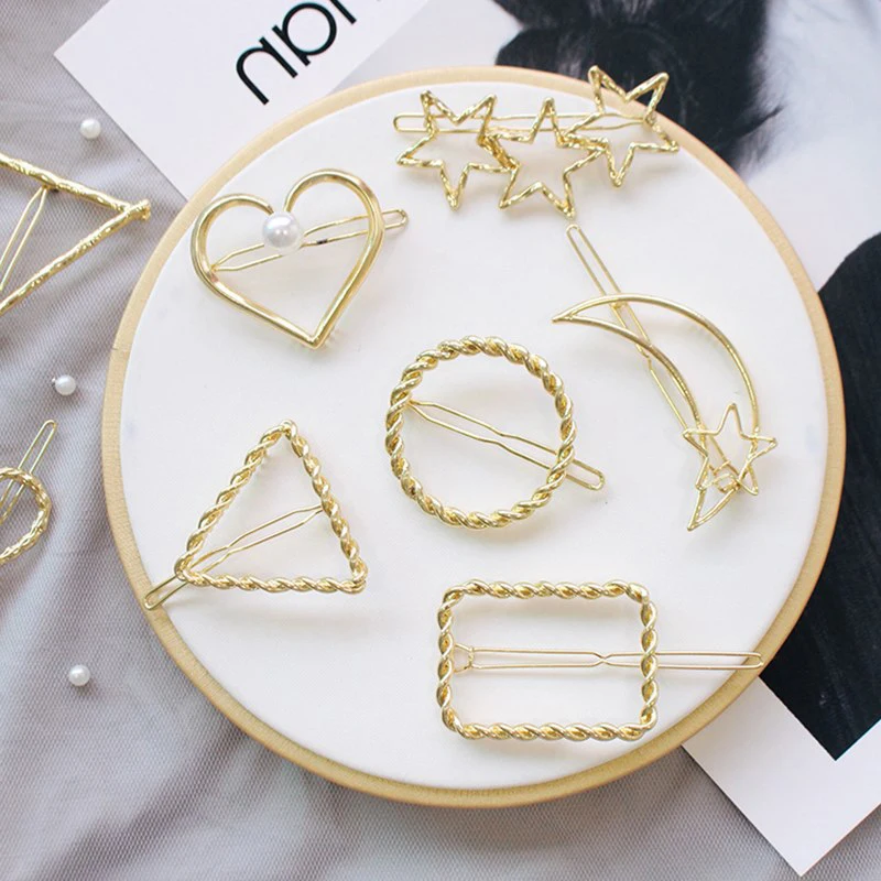 1PC Hot Sale High Quality Korean Barrette Hemp Flowers Metal Golden Hair Pins Hair Accessories Hair Clip Silvery Geometric
1PC Hot Sale High Quality Korean Barrette Hemp Flowers Metal Golden Hair Pins Hair Accessories Hair Clip Silvery Geometric