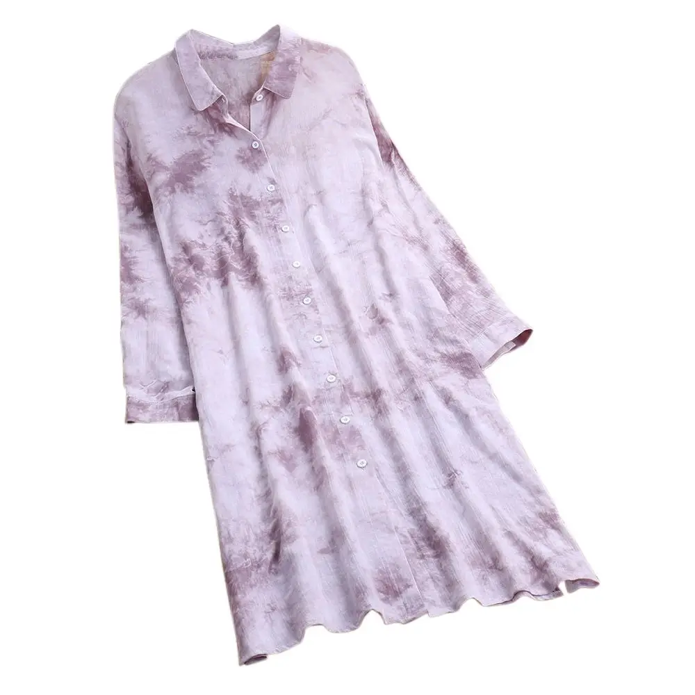 Plus Size Women Long Sleeve Fashion tie dye Shirt dress Button Cardigan dress Vintage Female Floral Casual Long Tunic Top
Plus Size Women Long Sleeve Fashion tie dye Shirt dress Button Cardigan dress Vintage Female Floral Casual Long Tunic Top