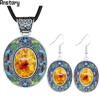 Oval Simulated Ambers Jewelry Sets Vintage Look Necklace Earrings Hand Painting Craft Flower Plant Bohemia Fashion Jewelry TS451
Oval Simulated Ambers Jewelry Sets Vintage Look Necklace Earrings Hand Painting Craft Flower Plant Bohemia Fashion Jewelry TS451