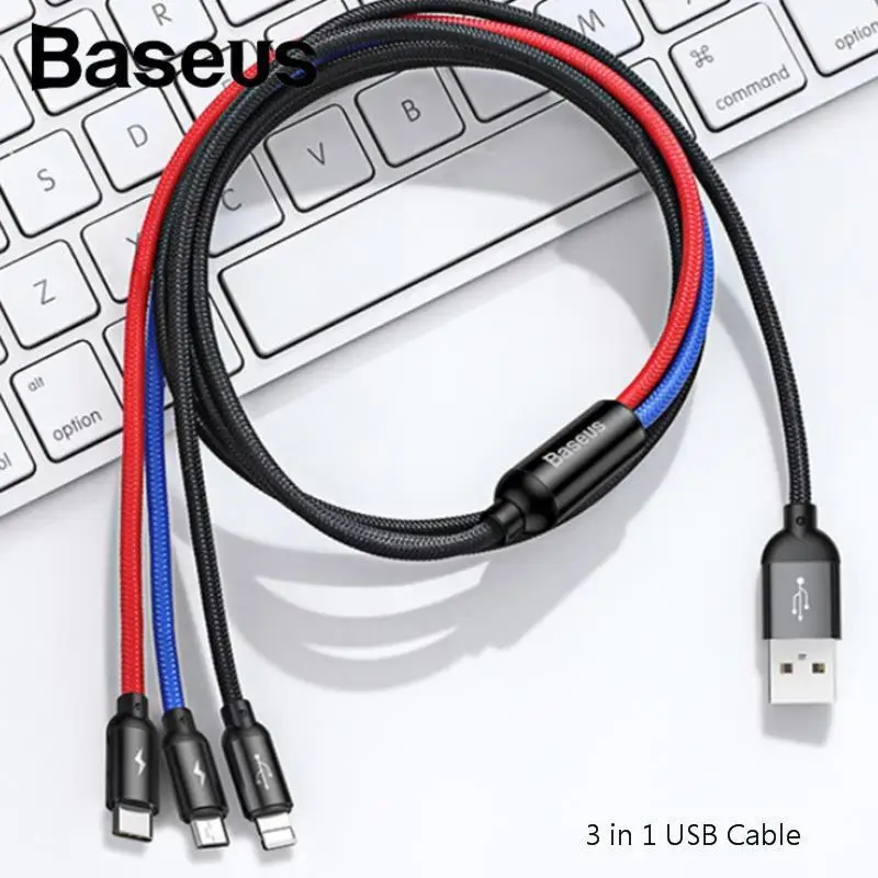 3 in1 USB Cable for Mobile Phone Micro USB Type C Charger Cable for iPhone 6s Samsung Fast Charging Cable Micro USB Charger Cord
3 in1 USB Cable for Mobile Phone Micro USB Type C Charger Cable for iPhone 6s Samsung Fast Charging Cable Micro USB Charger Cord