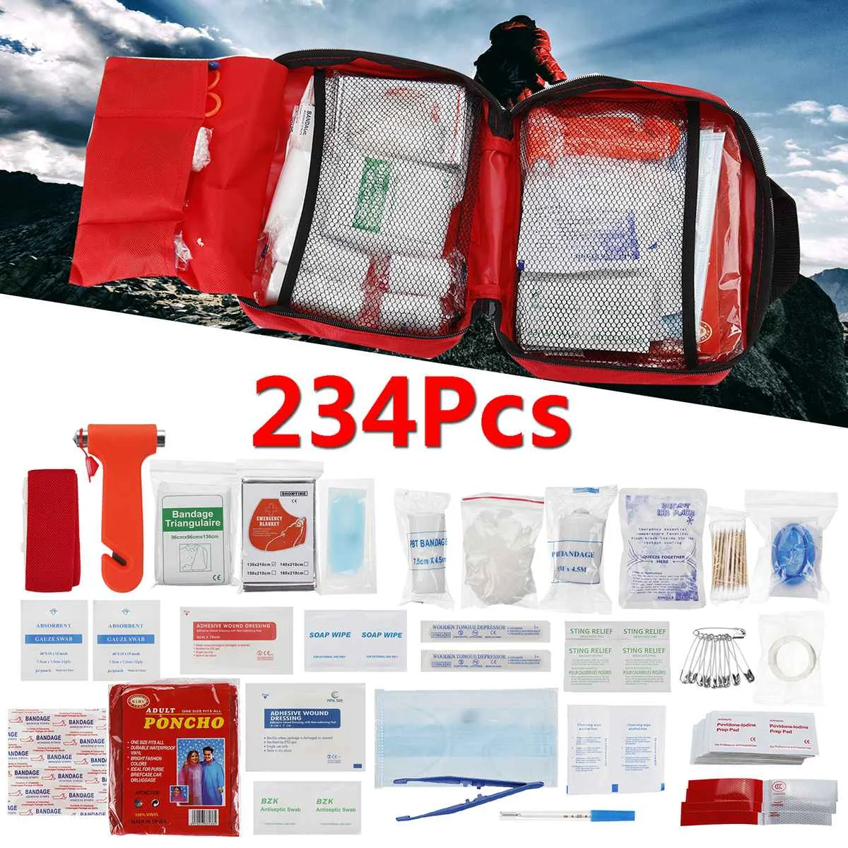 Self-help Security 234Pcs/Set SOS Emergency Camping Survival Equipment Outdoor Gear Tactical Tool Lightweight Versatile Portable
Self-help Security 234Pcs/Set SOS Emergency Camping Survival Equipment Outdoor Gear Tactical Tool Lightweight Versatile Portable