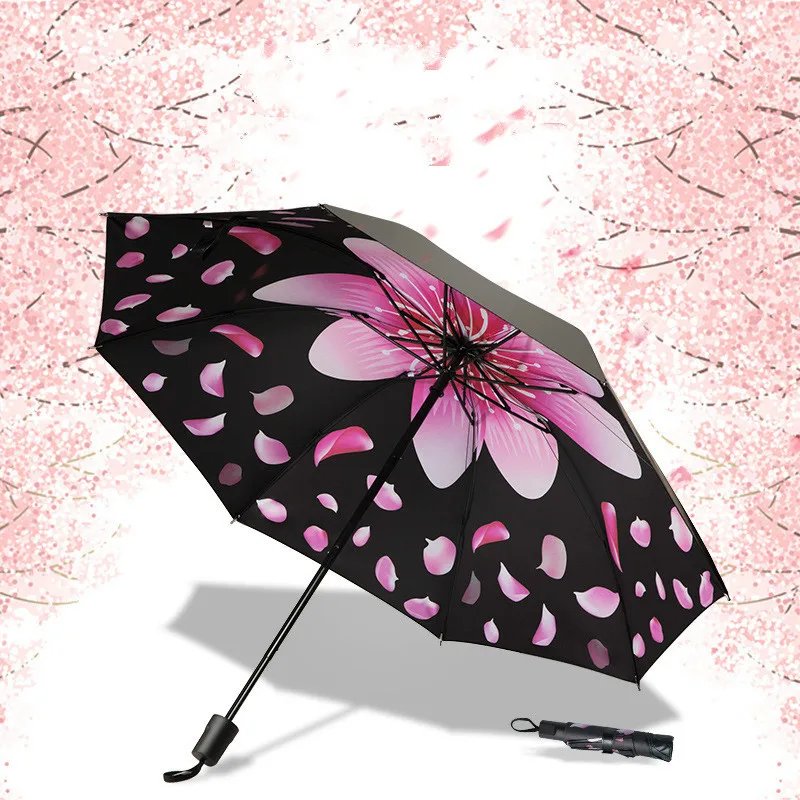 Originality Petal Umbrella Rain Women Fold Black Coating Sunscreen Parasol Sunshade Rain and Sunny Dual Purpose Fashion Gift
Originality Petal Umbrella Rain Women Fold Black Coating Sunscreen Parasol Sunshade Rain and Sunny Dual Purpose Fashion Gift