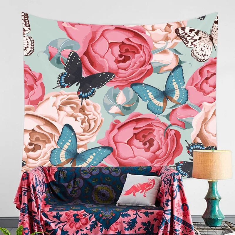 Tapestry Wall Hanging Flower Rose Leaf Printed Cloth Tapestries Wall Art For Drom Living Room Bed Room Decoration
Tapestry Wall Hanging Flower Rose Leaf Printed Cloth Tapestries Wall Art For Drom Living Room Bed Room Decoration