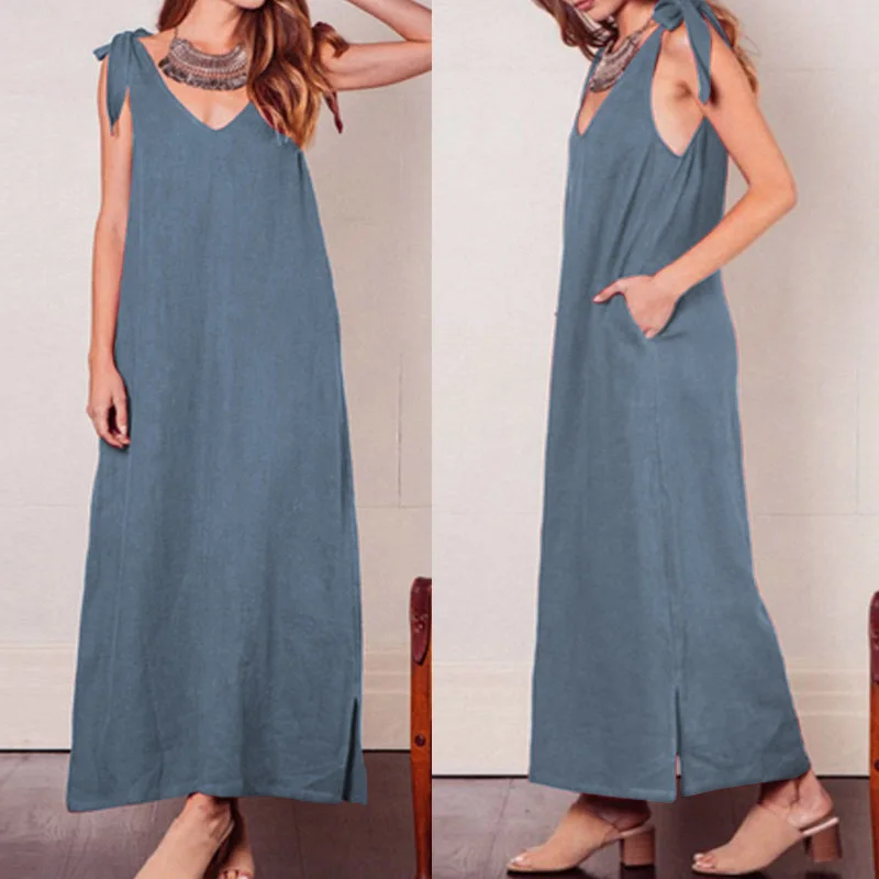Celmia 2019 Summer Beach Women's Sleeveless Long Maxi Dress Casual Loose Backless Sexy Strap Vestidos Party Robe Sundress S-5XL
Celmia 2019 Summer Beach Women's Sleeveless Long Maxi Dress Casual Loose Backless Sexy Strap Vestidos Party Robe Sundress S-5XL