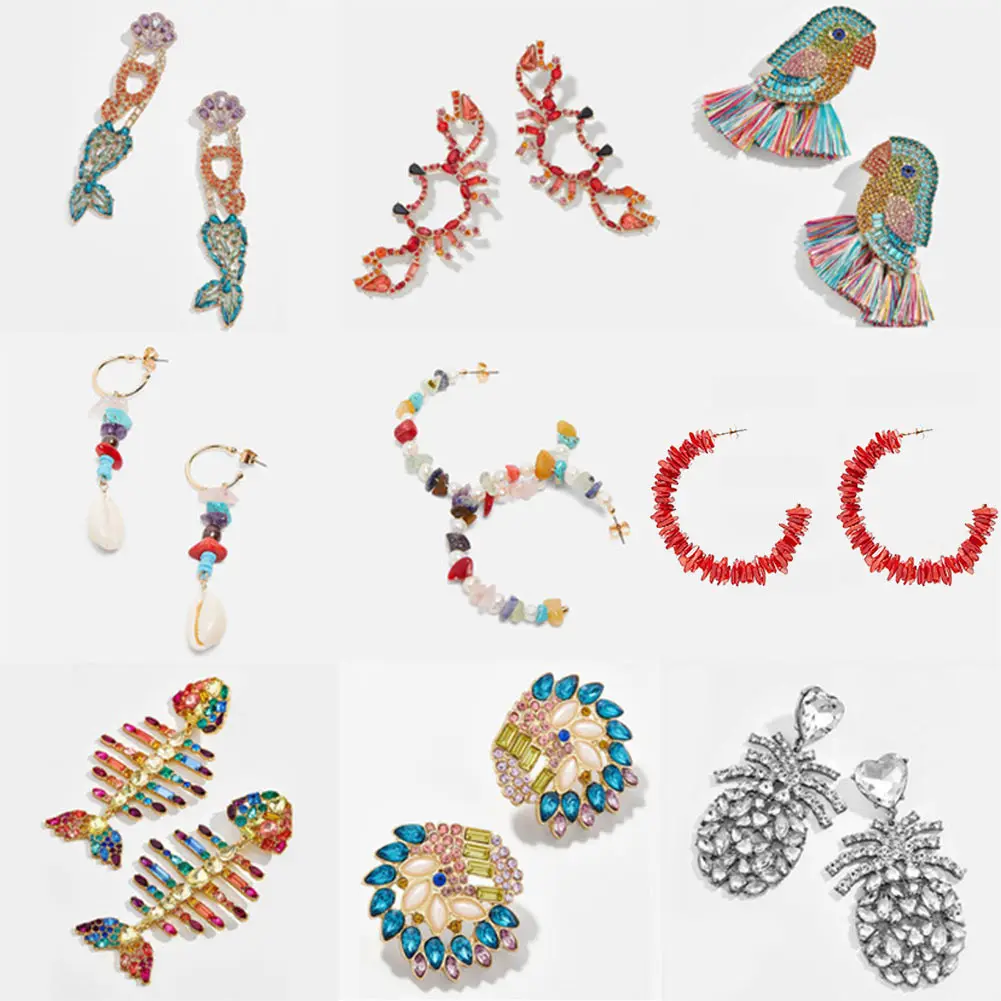 JUST FEEL 2019 New Luxury Animal Fruits Crystal Dangle Earrings Jewelry Earring for Women Brand Design Bohemian Wedding Party
JUST FEEL 2019 New Luxury Animal Fruits Crystal Dangle Earrings Jewelry Earring for Women Brand Design Bohemian Wedding Party