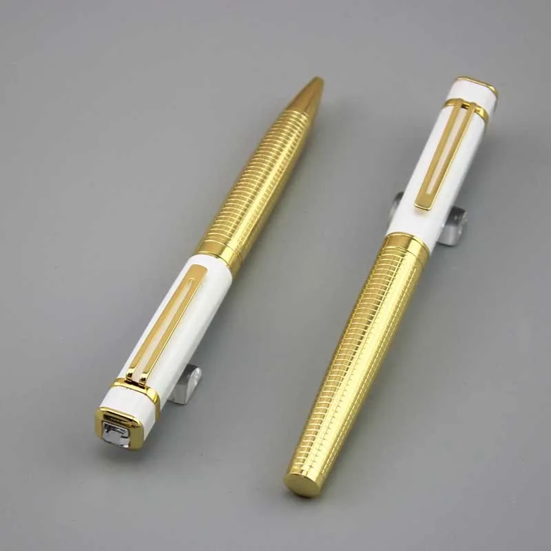 

2pcs luxury metal roller ball pen and ballpoint pen School Office supplies business gift writing materials stationery