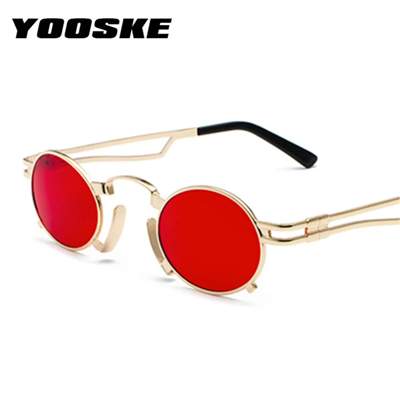 YOOSKE Oval Sunglasses Women Vintage Steampunk Sunglasses Metal Punk Goggles Brand Designer Red Glasses Retro Mirror UV400
YOOSKE Oval Sunglasses Women Vintage Steampunk Sunglasses Metal Punk Goggles Brand Designer Red Glasses Retro Mirror UV400