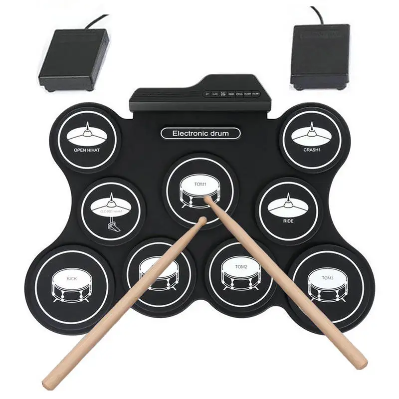 Percussion Instrument Portable Drum Drum Set USB Silicone Electronic Drum Creative Musical Instrument
Percussion Instrument Portable Drum Drum Set USB Silicone Electronic Drum Creative Musical Instrument