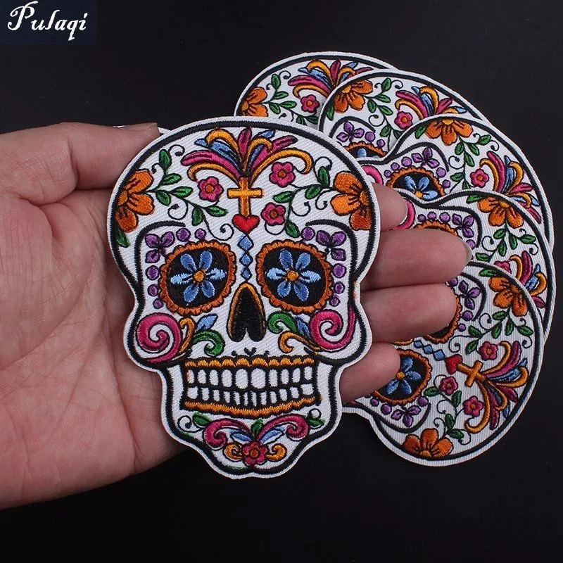 Pulaqi 5pcs/Lot Punk Embroidery Patches for Stripes on the Backpack Stickers on Fabric Iron on Clothes Skeleton Skull Parches H
Pulaqi 5pcs/Lot Punk Embroidery Patches for Stripes on the Backpack Stickers on Fabric Iron on Clothes Skeleton Skull Parches H