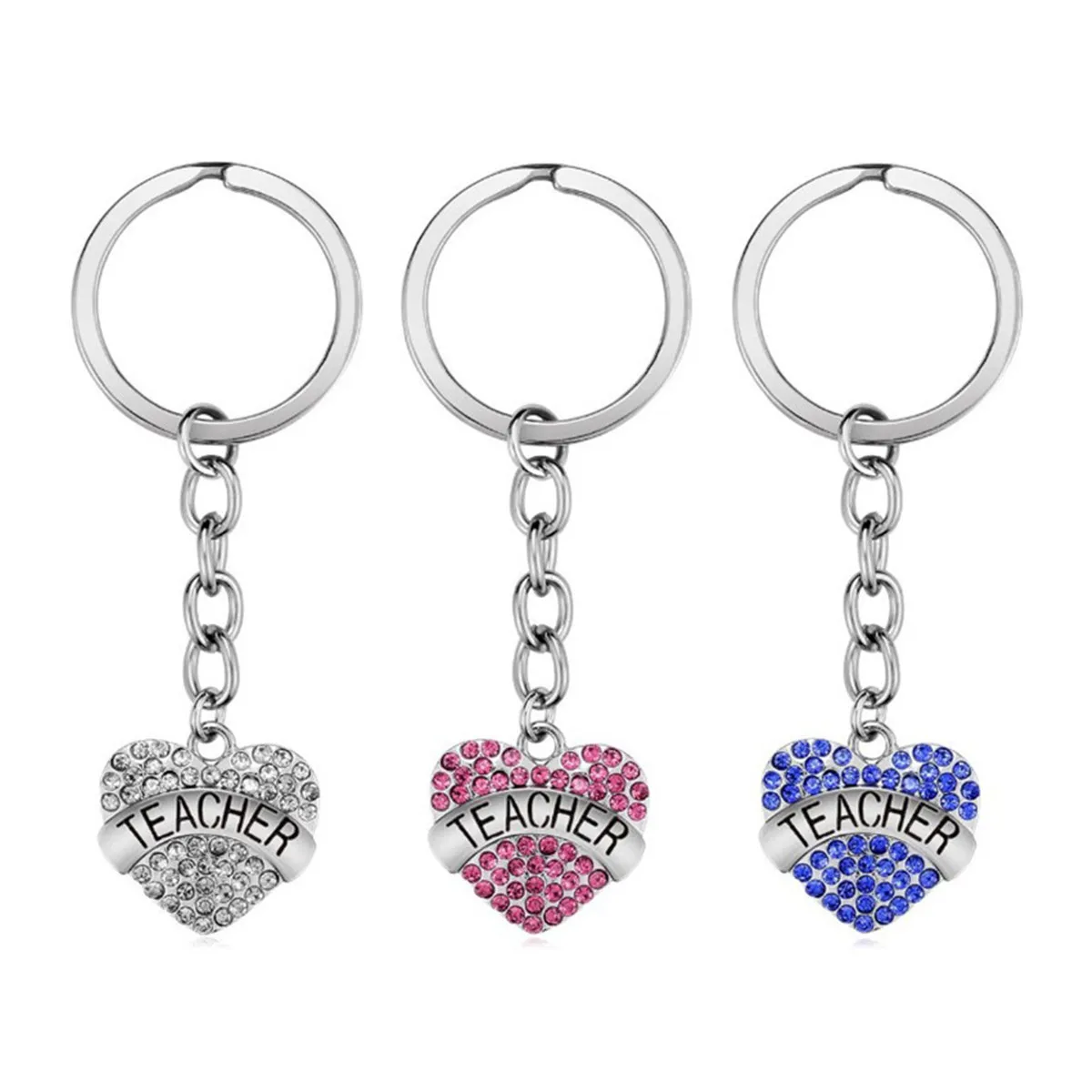 Teacher's Day Love Heart Crystal Keychain Key Ring Thankyou Nursery Gift Present Convenient Attractive Appearance Alloy Festive
Teacher's Day Love Heart Crystal Keychain Key Ring Thankyou Nursery Gift Present Convenient Attractive Appearance Alloy Festive