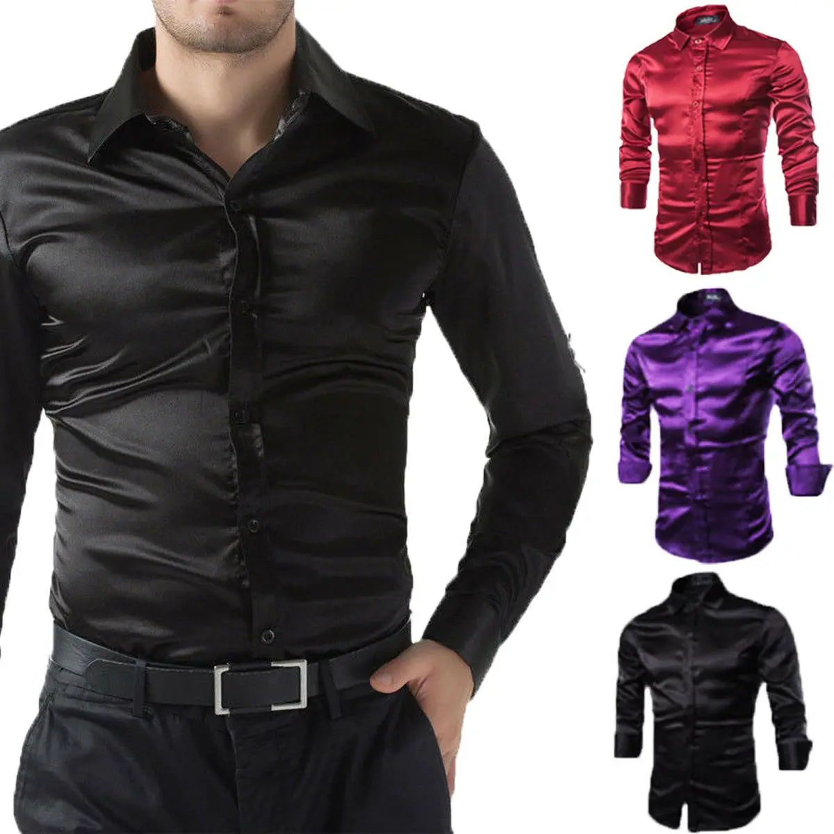 2119 New Style Fashion Hot Men's Silk Dress Shirt Solid Long Sleeve Casual Formal Button Silk Shirts
2119 New Style Fashion Hot Men's Silk Dress Shirt Solid Long Sleeve Casual Formal Button Silk Shirts