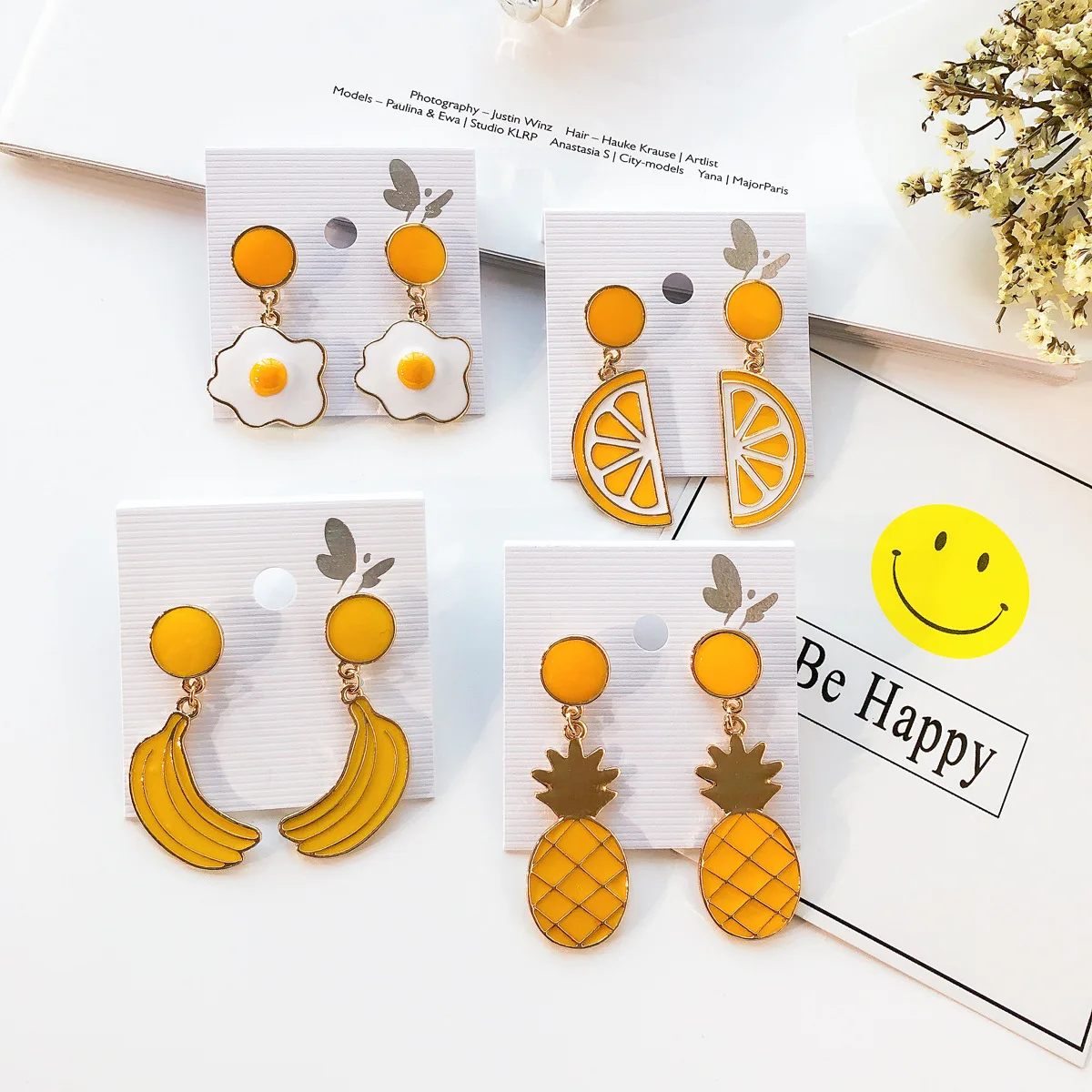New Lovely Drop Oil Earring Women Cute Fruit Vegetable Pineapple Banana Egg Shape Dangle Earrings Funny Fashion Accessories
New Lovely Drop Oil Earring Women Cute Fruit Vegetable Pineapple Banana Egg Shape Dangle Earrings Funny Fashion Accessories