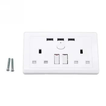146 Type Smart Wall Socket Multi-functional UK Plug Electric Wall Power Outlet Socket Tool with 3 USB Port AC 110~250V
146 Type Smart Wall Socket Multi-functional UK Plug Electric Wall Power Outlet Socket Tool with 3 USB Port AC 110~250V