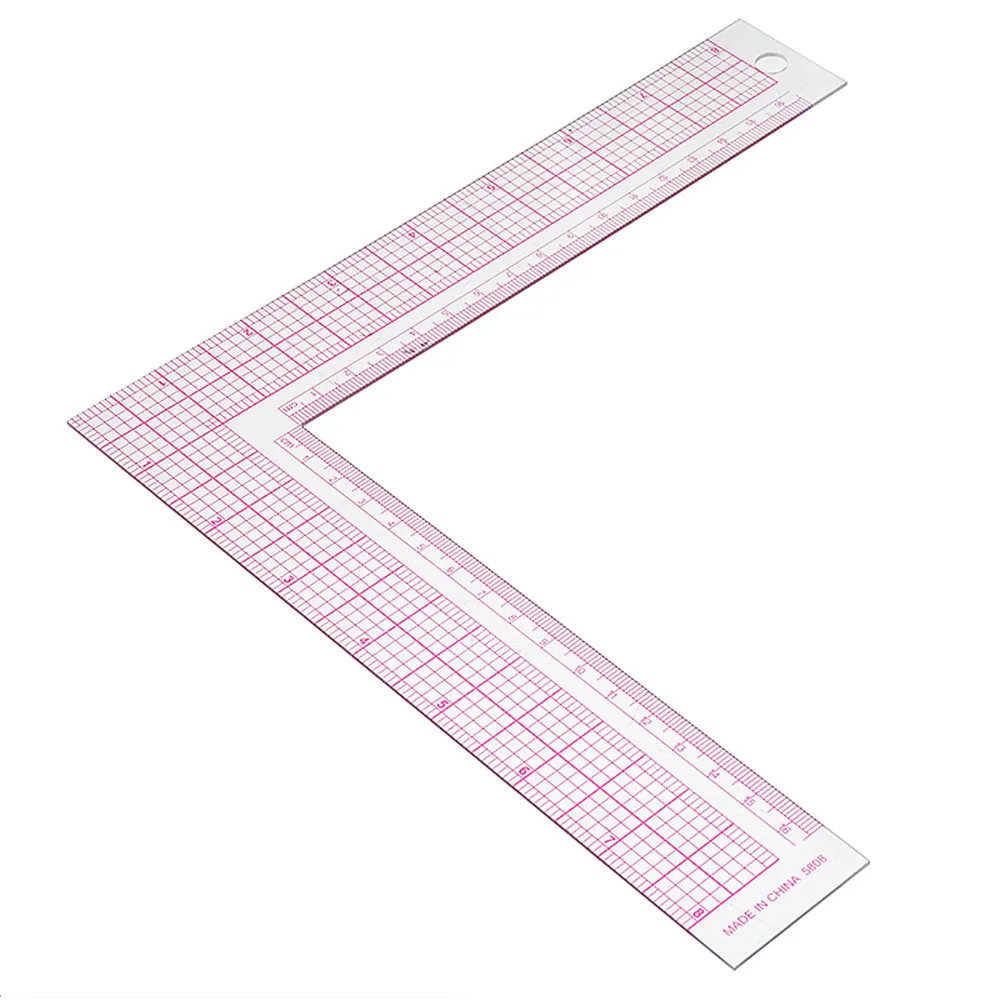 L-shape Sewing Square Ruler For Designer Measurement Dressmaking Tailor Tool Equilateral Plastic Metric Ruler Sewing Measure
L-shape Sewing Square Ruler For Designer Measurement Dressmaking Tailor Tool Equilateral Plastic Metric Ruler Sewing Measure