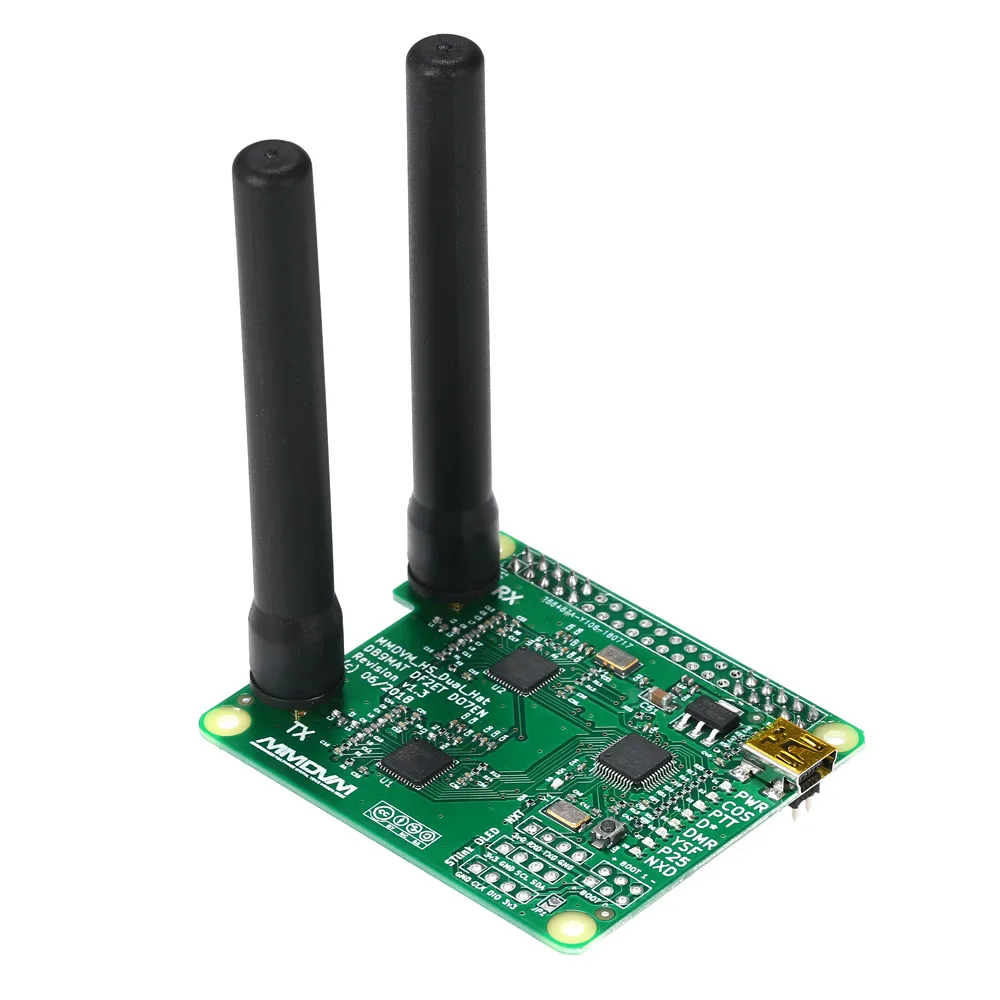 Duplex MMDVM Hotspot Module Support P25 DMR YSF OLED for Raspberry Pi + 2pcs Antenna Rev 1.2 + USB Port 32-bit ARM processor
Duplex MMDVM Hotspot Module Support P25 DMR YSF OLED for Raspberry Pi + 2pcs Antenna Rev 1.2 + USB Port 32-bit ARM processor