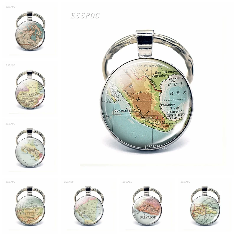 North America Countries Map Glass Pendant Keychain Canada Mexico Costa Rica Fashion Souvenir Keyring Jewelry Gift For Women Men
North America Countries Map Glass Pendant Keychain Canada Mexico Costa Rica Fashion Souvenir Keyring Jewelry Gift For Women Men