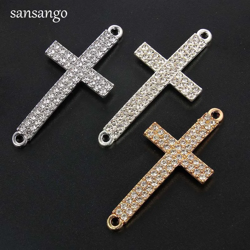 10pcs Gold Silver Cross Crystal Connector Charms Pendant DIY Handmade Bracelet Bangles Necklace Religious Jewelry Accessories
10pcs Gold Silver Cross Crystal Connector Charms Pendant DIY Handmade Bracelet Bangles Necklace Religious Jewelry Accessories