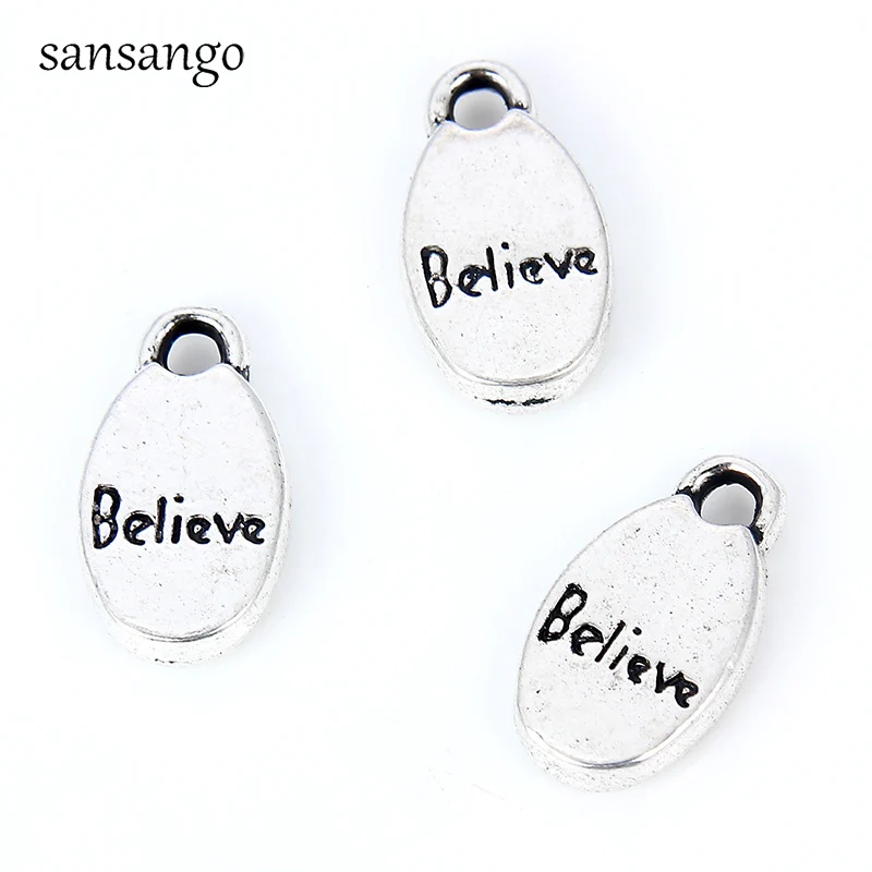 10pcs Antique Silver Oval Shape Believe Small Charms Pendant For Women Men Jewelry DIY Making Necklace Bracelet Accessories
10pcs Antique Silver Oval Shape Believe Small Charms Pendant For Women Men Jewelry DIY Making Necklace Bracelet Accessories