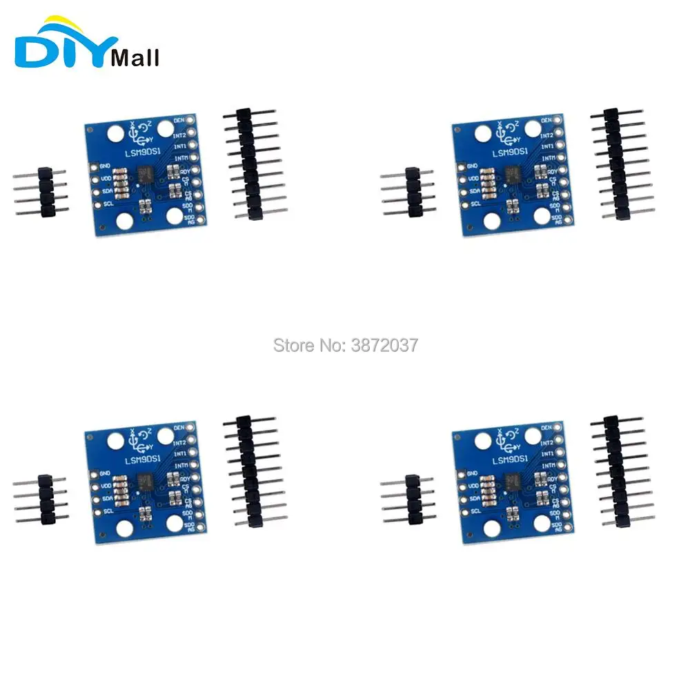 4pcs DIYmall LSM9DS1 9DOF IMU Precision SPI I2C Breakout Accelerometer Sensor for Arduino
4pcs DIYmall LSM9DS1 9DOF IMU Precision SPI I2C Breakout Accelerometer Sensor for Arduino