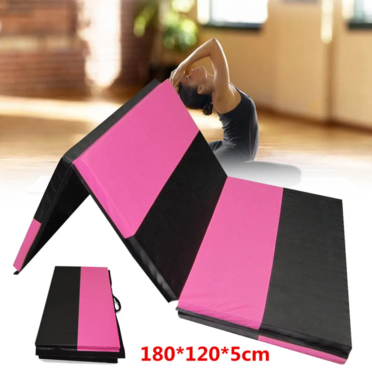 180X120X5cm PVC Gymnastic Mat GYM Folding Panel Exercise Yoga Stretching Fitness Tumbling Pad Outdoor Camping Damp Proof Mat
180X120X5cm PVC Gymnastic Mat GYM Folding Panel Exercise Yoga Stretching Fitness Tumbling Pad Outdoor Camping Damp Proof Mat