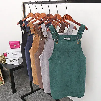 Women Retro Corduroy Suspender Dress Lady Loose Vest Overall Casual Mini Dresses Spring Autumn New Fashion Sundress
Women Retro Corduroy Suspender Dress Lady Loose Vest Overall Casual Mini Dresses Spring Autumn New Fashion Sundress