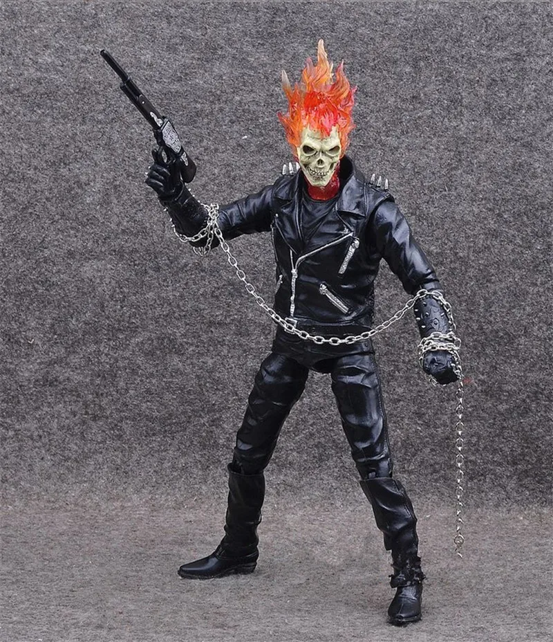 

Marvel Ghost Rider Johnny Blaze Action Figure Toys Collectible Model Doll 23CM With Retail Box