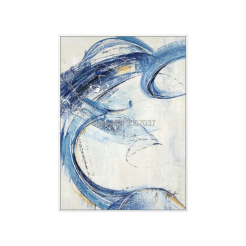 Abstract Canvas Painting Wall Art Pictures For Living Blue Room Home Decor Hand-Painted Blue Color Oil Painting on Canvas
Abstract Canvas Painting Wall Art Pictures For Living Blue Room Home Decor Hand-Painted Blue Color Oil Painting on Canvas
